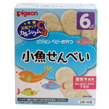 （24件/箱）贝亲高钙DHA小鱼米果米饼磨牙棒（适合6个月以上）2枚