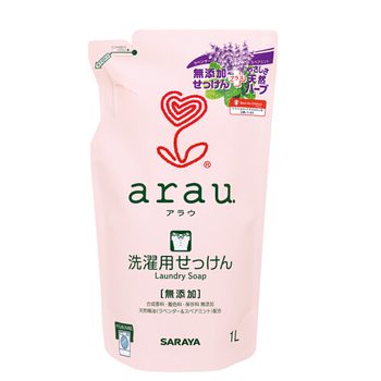 （12件/箱）Saraya arau植物性除臭洗衣液（含熏衣草成分）1L补充装