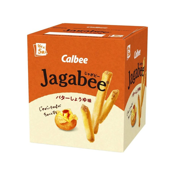 （12盒/箱）Calbee Jagabee 牛油酱油味薯条80g盒装80g (16g×5)