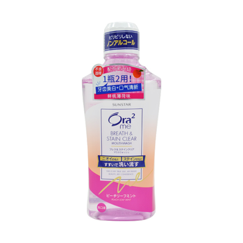 （12支/箱）Sunstar Ora2 Breath & Stiain漱口水（桃叶薄荷味） 460ml