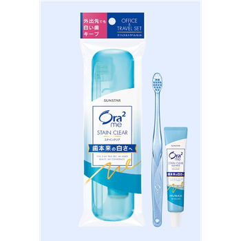 （72套/箱）Sunstar Ora2 Stain clear去渍旅行套装（牙刷1支+牙膏25g)